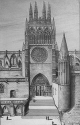 67: 79.- Catedral de burgos- Puerta del Sarmental-Cimborrio
